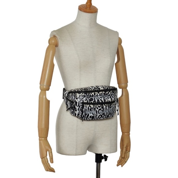 Sold! YSL Saint Laurent EUC Zebra Nux Body Bag White - Picture 3 of 6